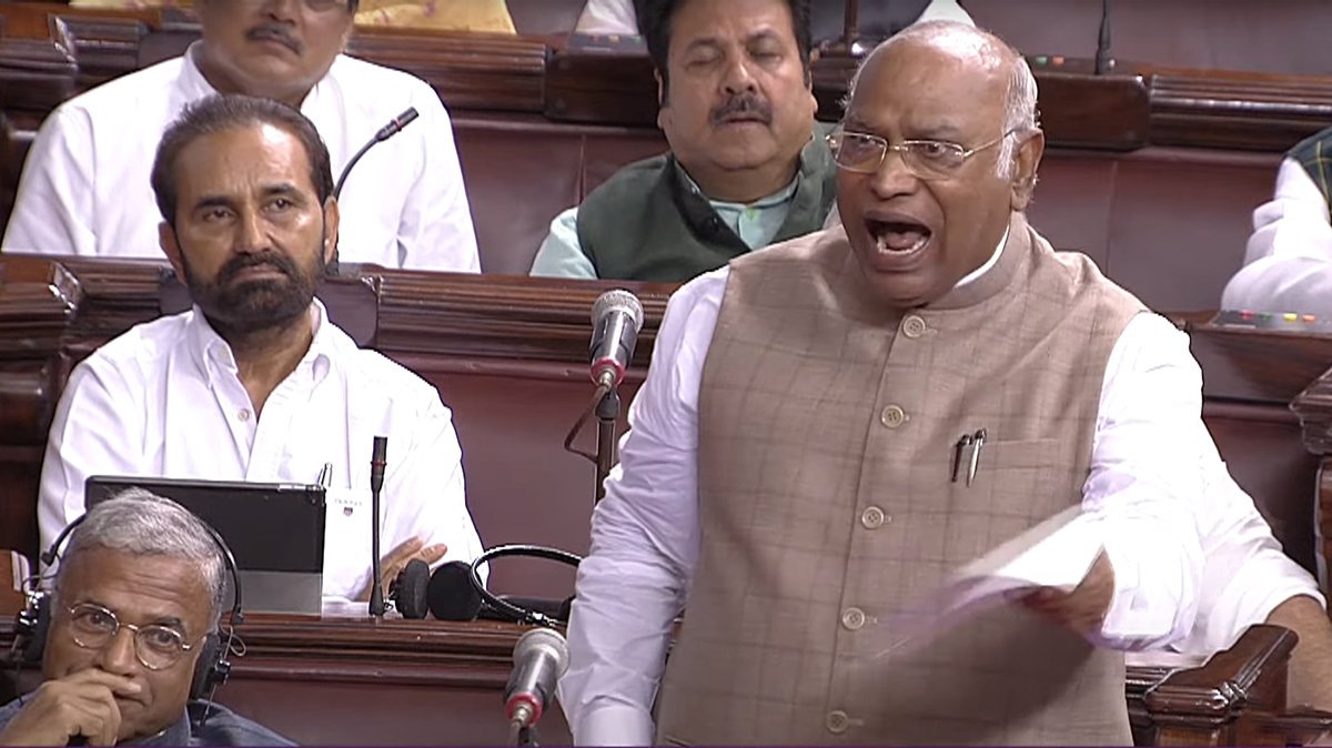 Kharge alleges he was humiliated, his privilege hurt in Rajya Sabha