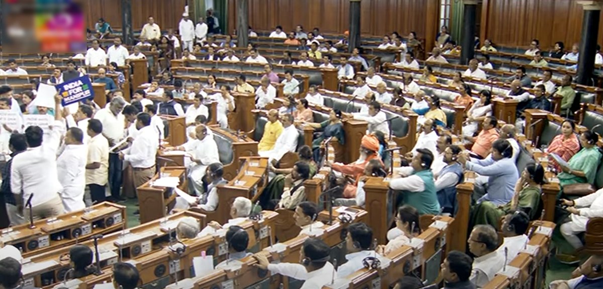 Oppn stages walkout from RS over demand of PM Modi’s statement on Manipur