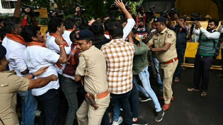 Camera in Udupi college washroom: BJP activists try to barge into K’taka HM’s house, detained