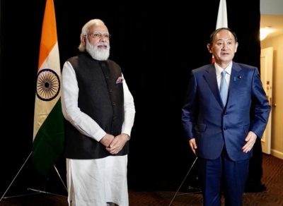 Modi meets ex-Japan PM Yoshihide Suga