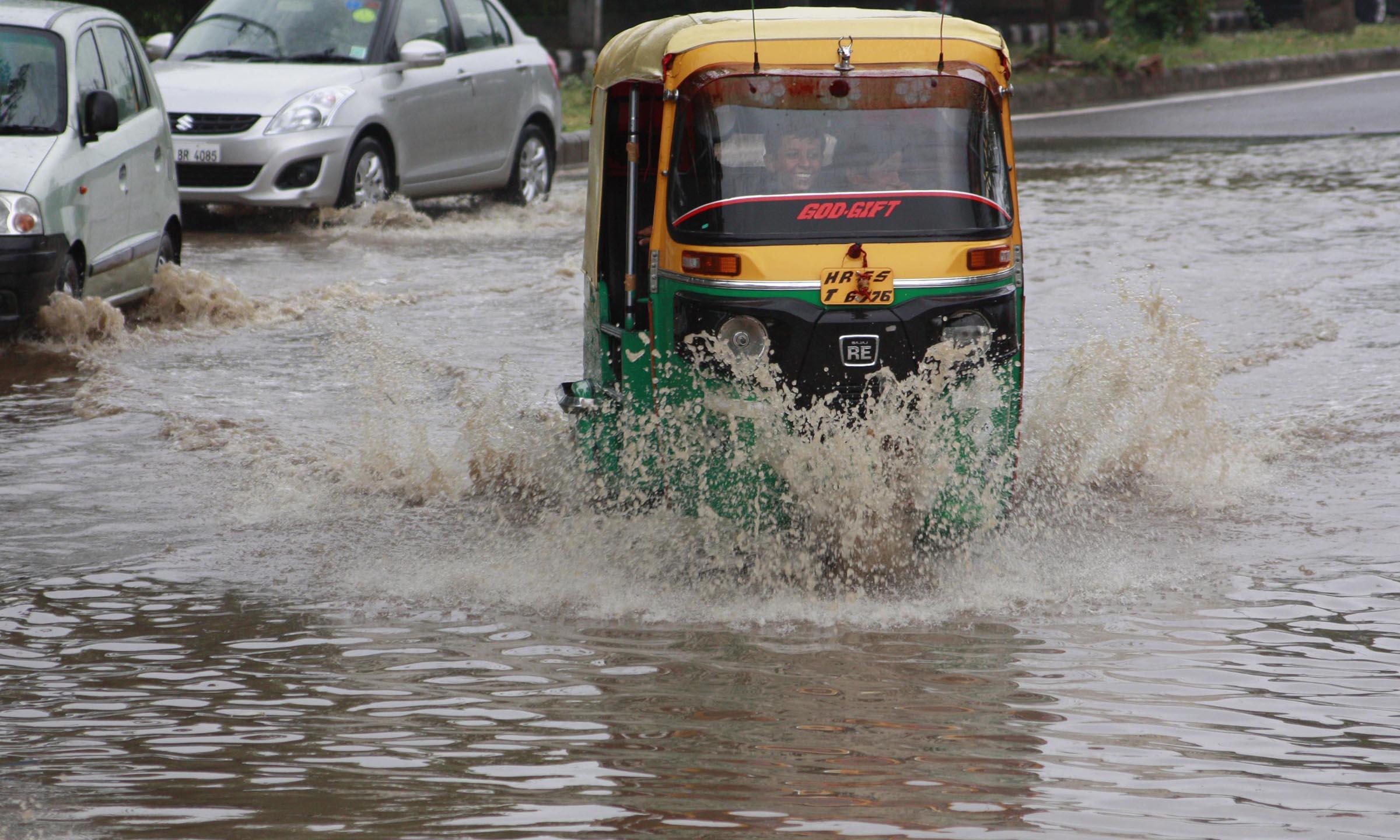 Delhi auto rickshaw driver killed as tree falls on vehicle Delhi auto rickshaw driver killed as tree falls on vehicle