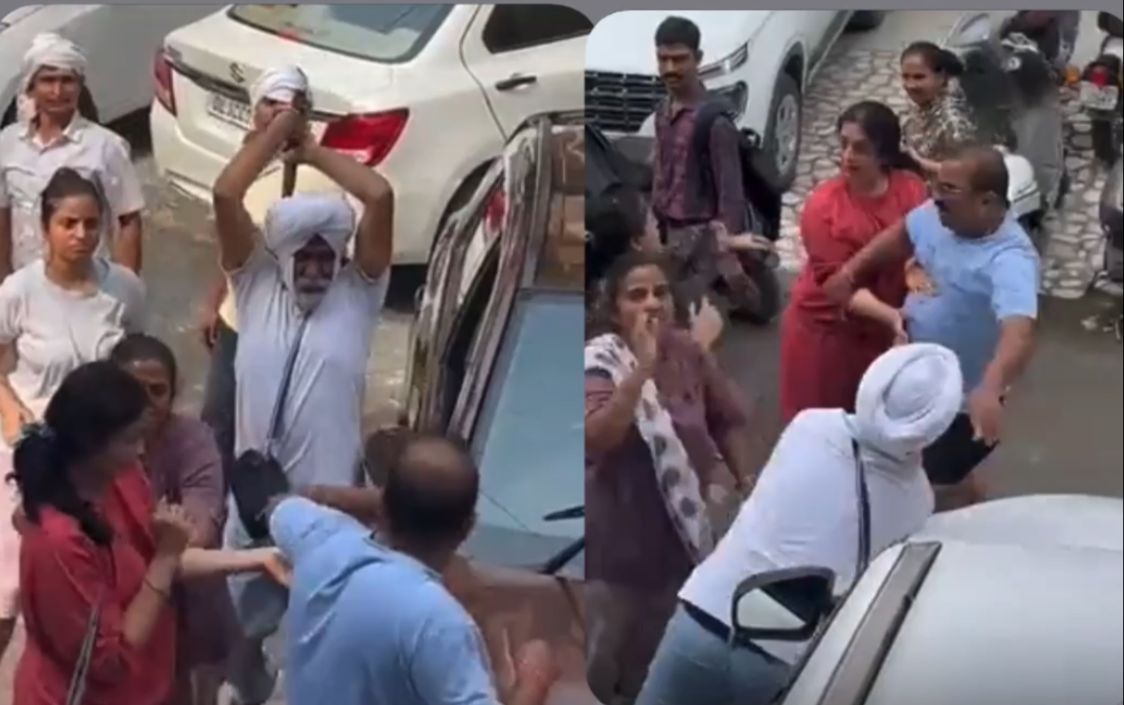 Parking dispute turns violent, clash between neighbours caught on camera in Delhi