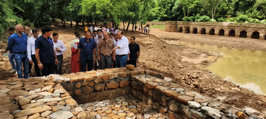 Rajon Ki Baoli restored into a water body, Delhi L-G expresses satisfaction Rajon Ki Baoli restored into a water body, Delhi L-G expresses satisfaction