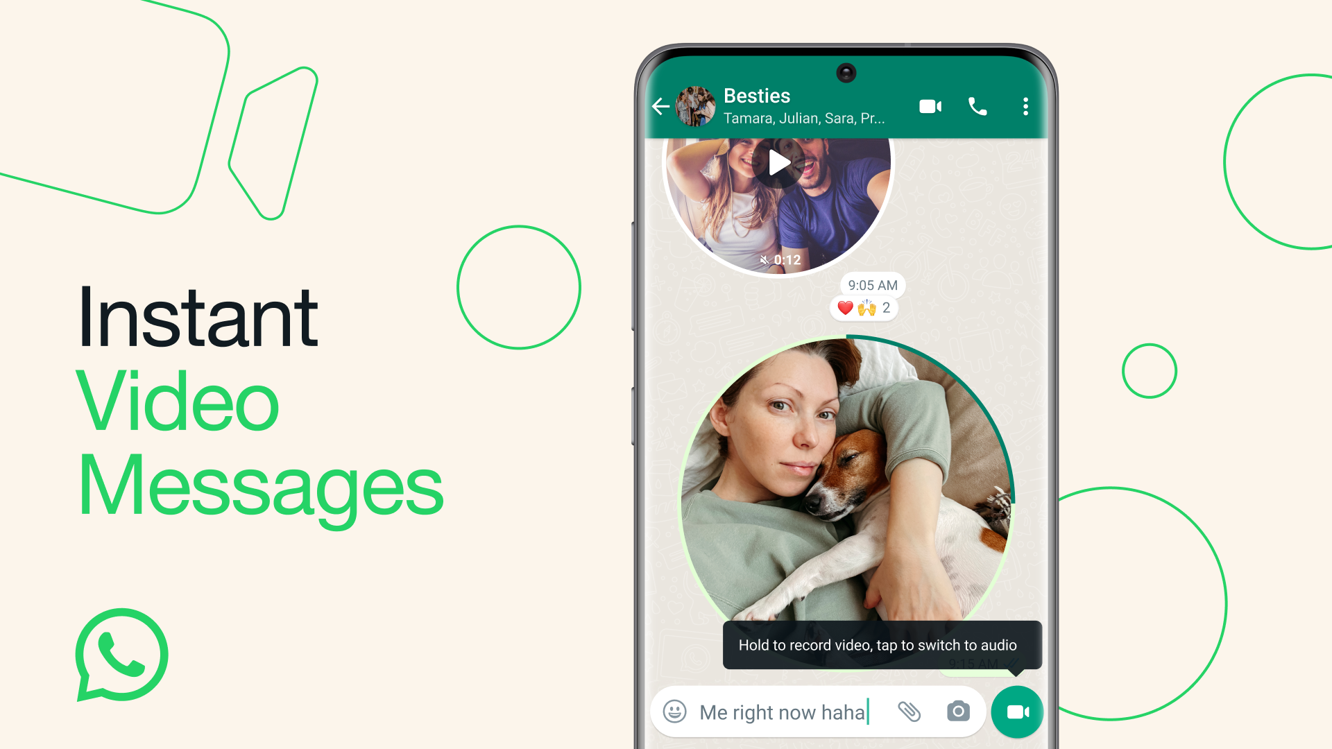 WhatsApp adds faster way to send short videos in chats