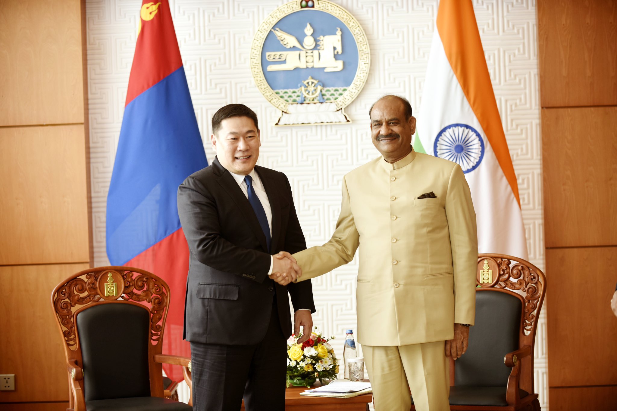 LS Speaker meets Mongolian President, says India determined to strengthen strategic partnership