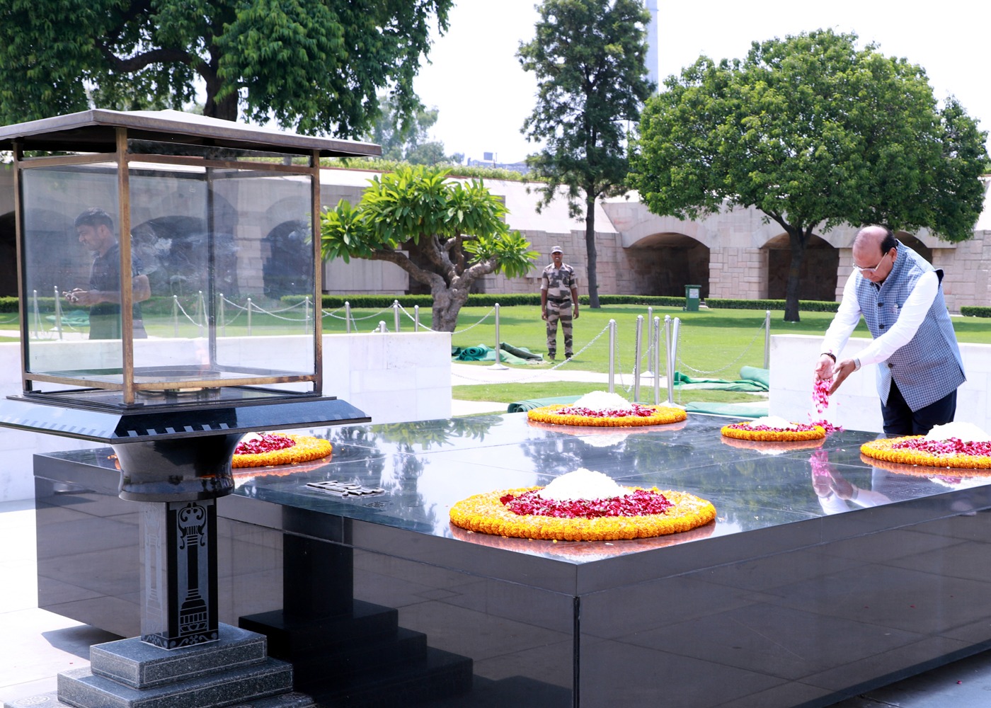 Iconic Rajghat Samadhi of Bapu restored after Yamuna floods, says LG Saxena
