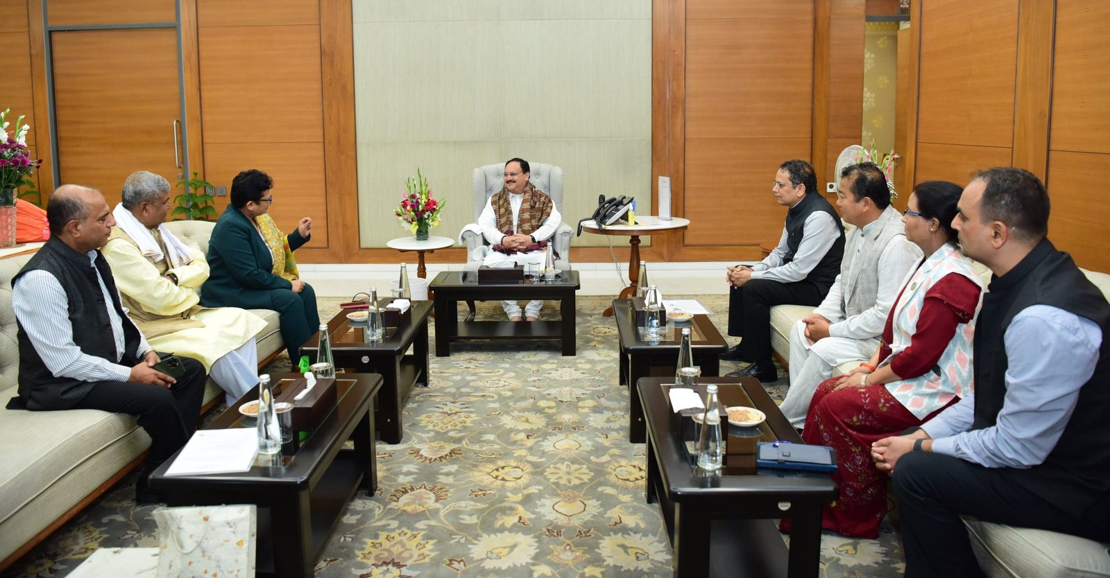 Nepal’s ruling party delegation calls on Nadda Nepal’s ruling party delegation calls on Nadda