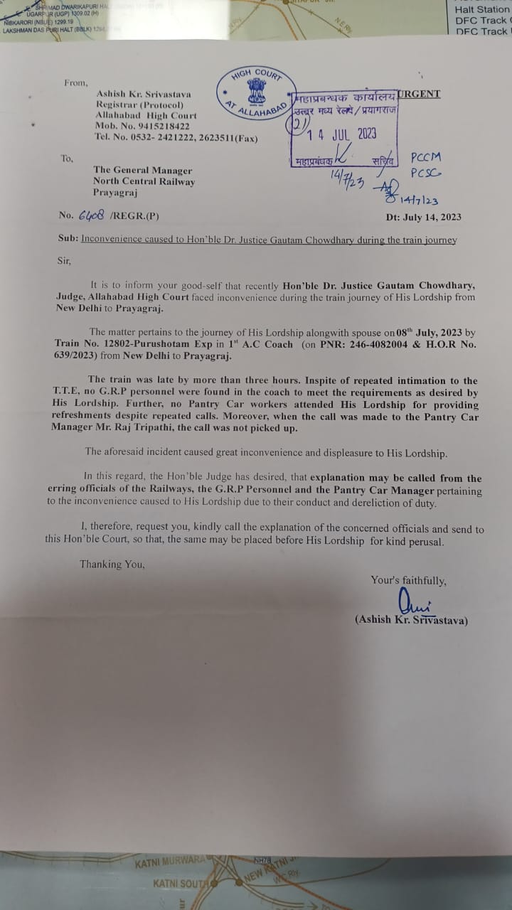 HC judge seeks explanation from Railways for poor service HC judge seeks explanation from Railways for poor service