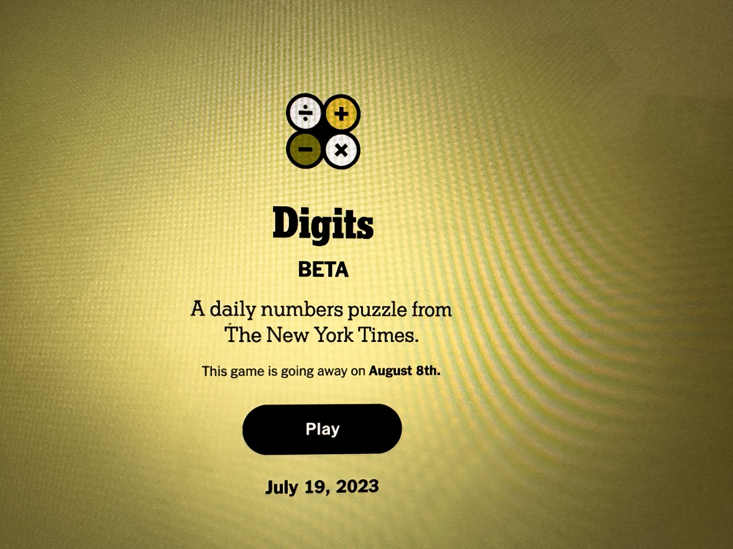 NYT to shut down its Maths-based puzzle game Digits NYT to shut down its Maths-based puzzle game Digits