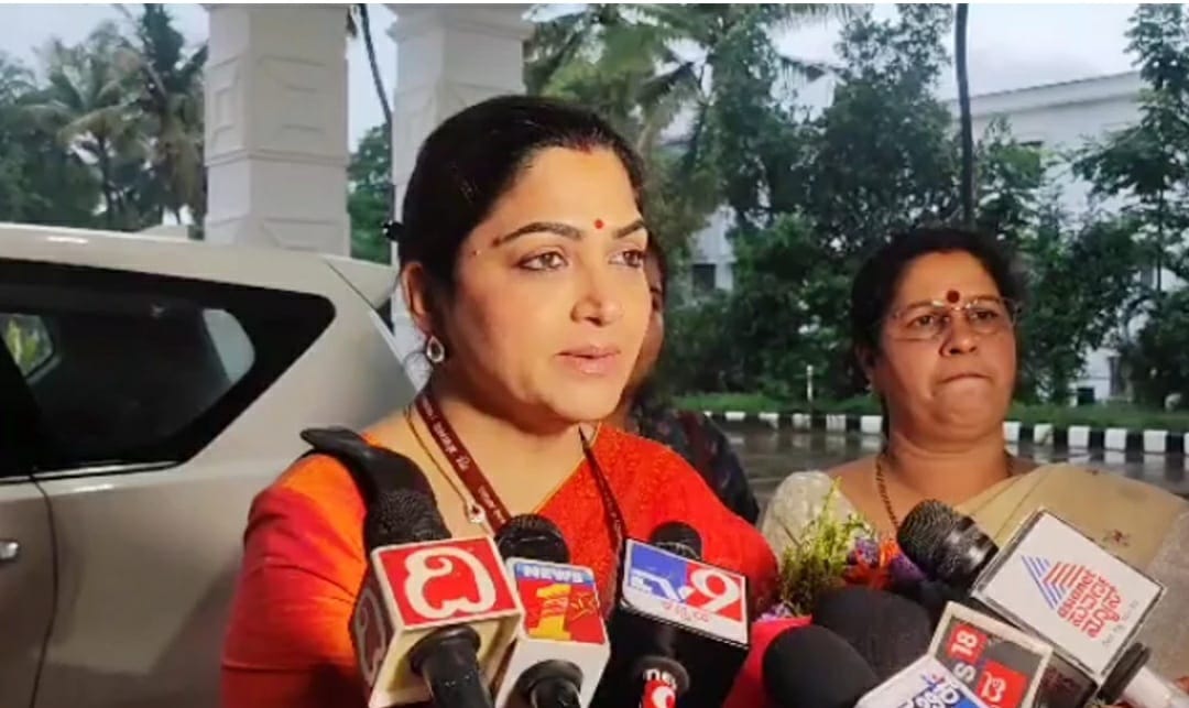 Restroom row: NCW’s Khushbu Sundar arrives in K’taka