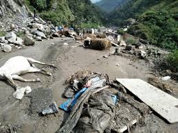 Uttarakhand: Cloudburst in Pithoragarh, Bailey bridge connecting Gunji-Kalapani buried under debris, road also destroyed