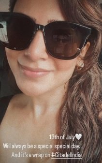 It’s a ‘special day’ for Samantha as she wraps ‘Citadel’ shoot
