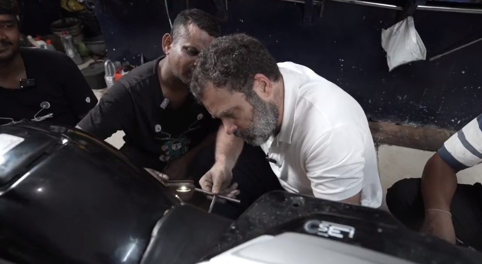 Need to empower bike mechanics to strengthen automobile industry: Rahul Gandhi