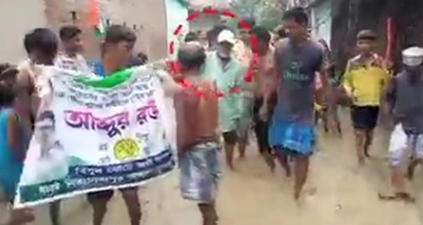TMC MLA forced to walk on muddy road in Bengal TMC MLA forced to walk on muddy road in Bengal