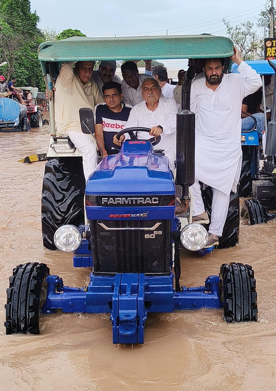 Hooda visits flood-affected areas in Haryana
