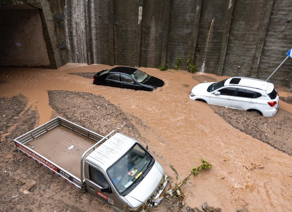 Over 9,700 evacuated as rainstorms hit China