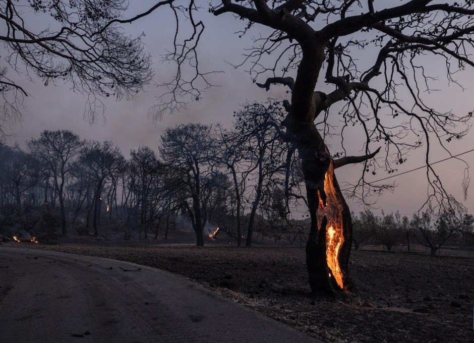 Wildfires continue to rage near Athens Wildfires continue to rage near Athens