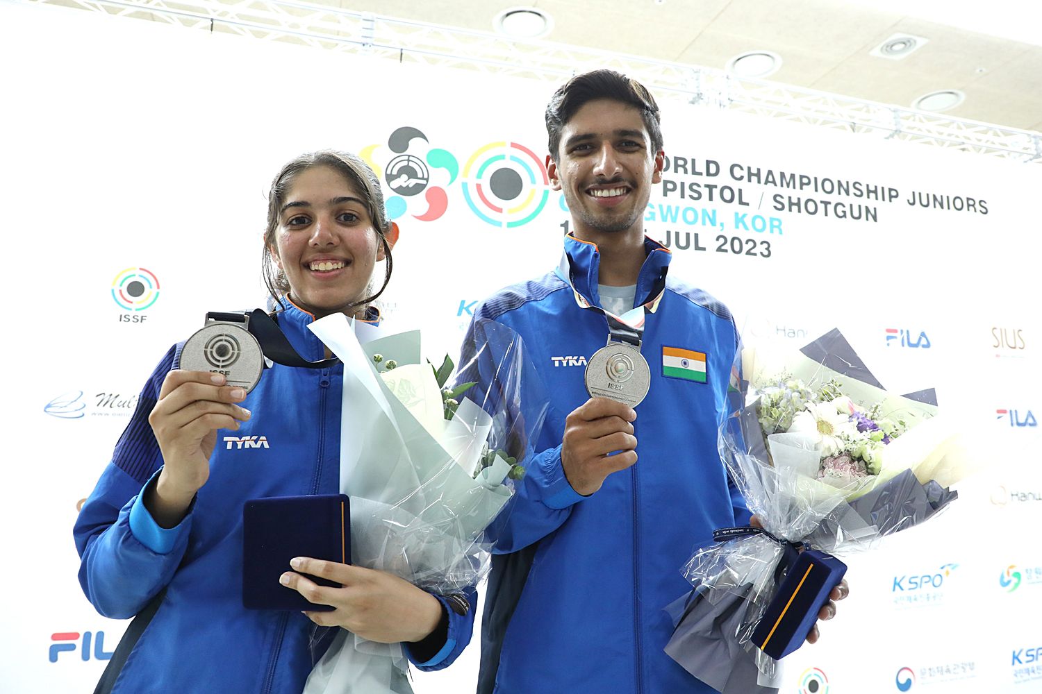 ISSF Junior Worlds: Harmehar, Sanjana win silver in skeet mixed team event