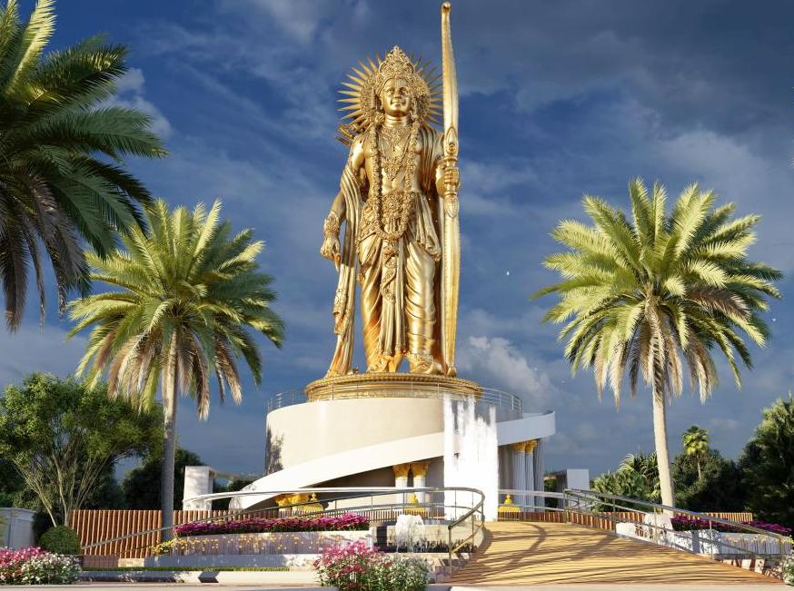 Foundation stone laid for 108-feet statue of Lord Rama in Andhra Foundation stone laid for 108-feet statue of Lord Rama in Andhra
