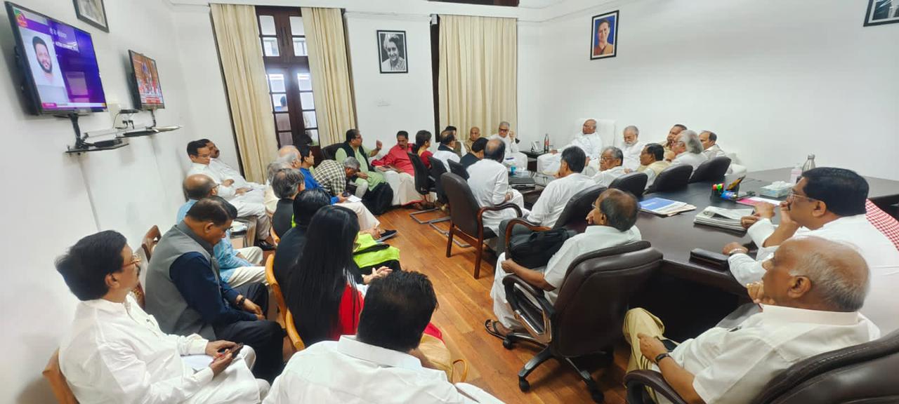 INDIA MPs meet at LoP’s chamber, demand PM’s comprehensive statement on Manipur