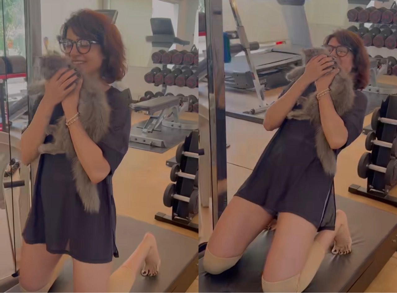 Samantha shells fitness goals as she drops cute workout video with her cat ‘Gelato’