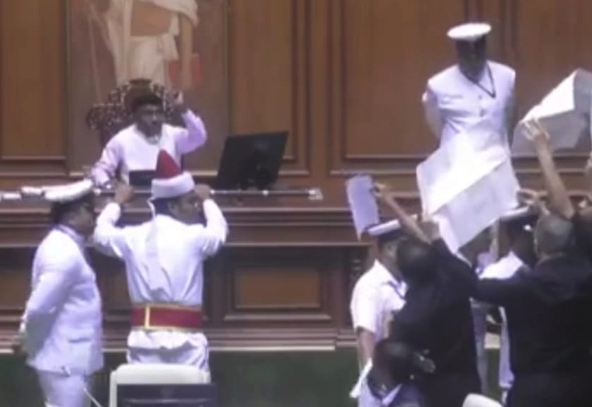 Goa Oppn MLAs create ruckus over Manipur issue, suspended for 2 days Goa Oppn MLAs create ruckus over Manipur issue, suspended for 2 days
