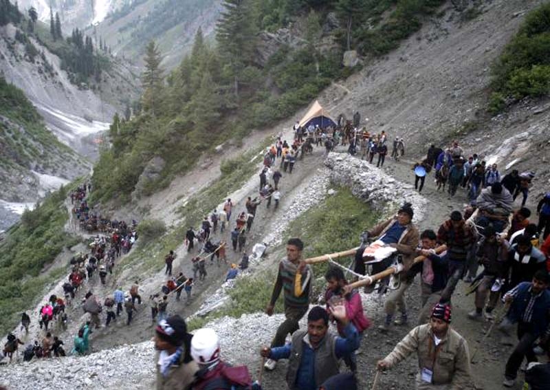 Another batch of 4,675 pilgrims leave Jammu for Amarnath Yatra Another batch of 4,675 pilgrims leave Jammu for Amarnath Yatra