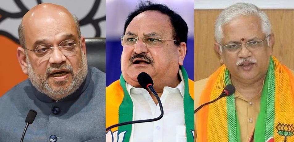 Shah, Nadda, BL Santosh meet and discuss Modi cabinet reshuffle Shah, Nadda, BL Santosh meet and discuss Modi cabinet reshuffle