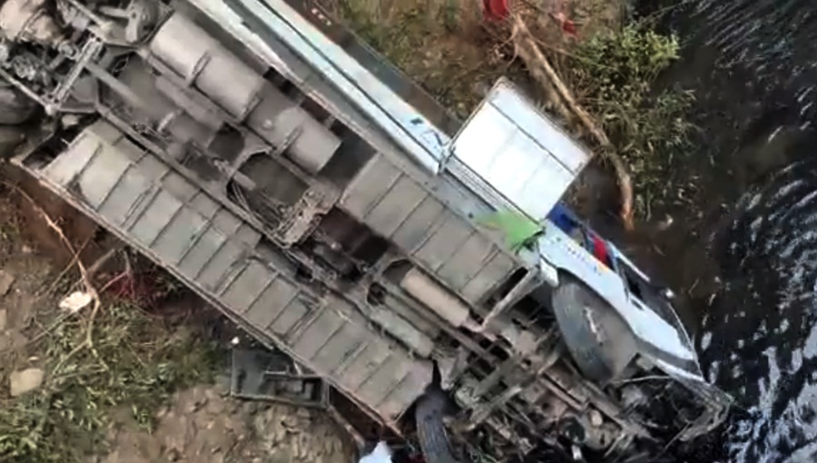 7 killed as bus falls into canal in Andhra