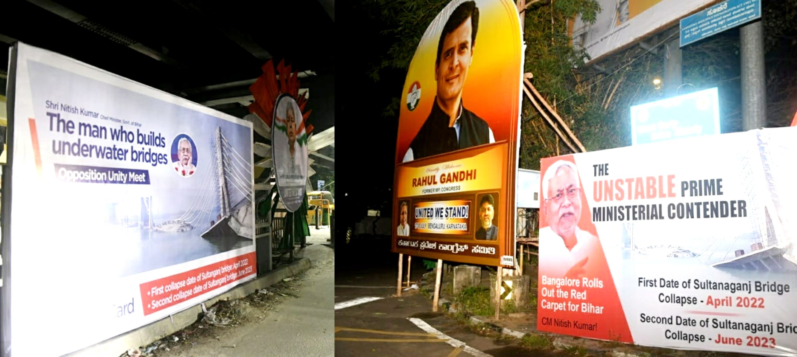 Oppn meet: Posters targetting Nitish Kumar spring up in B’luru