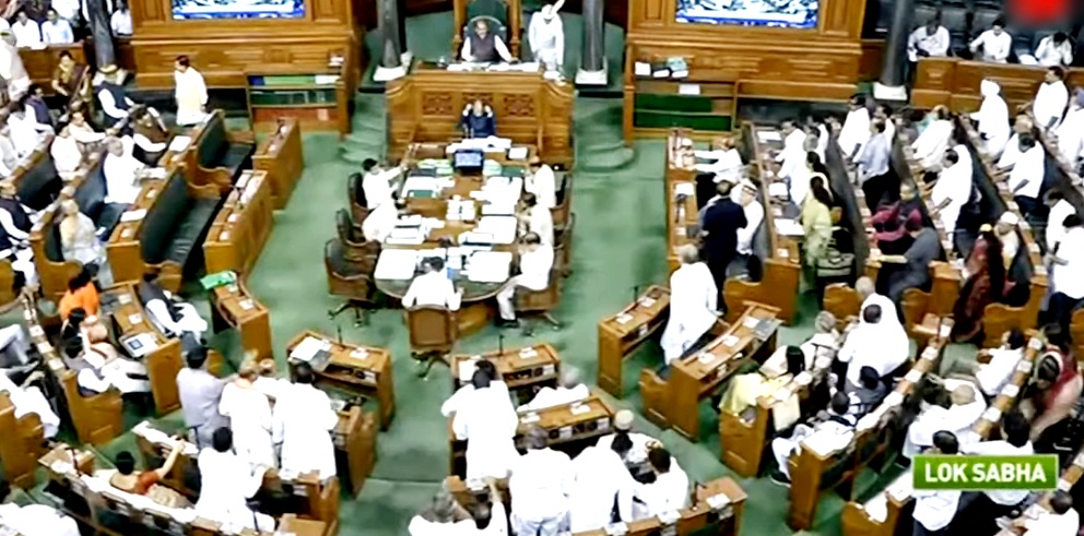 LS passes 3 bills in 30 mins amid Oppn protests, House adjourned till July 31 LS passes 3 bills in 30 mins amid Oppn protests, House adjourned till July 31