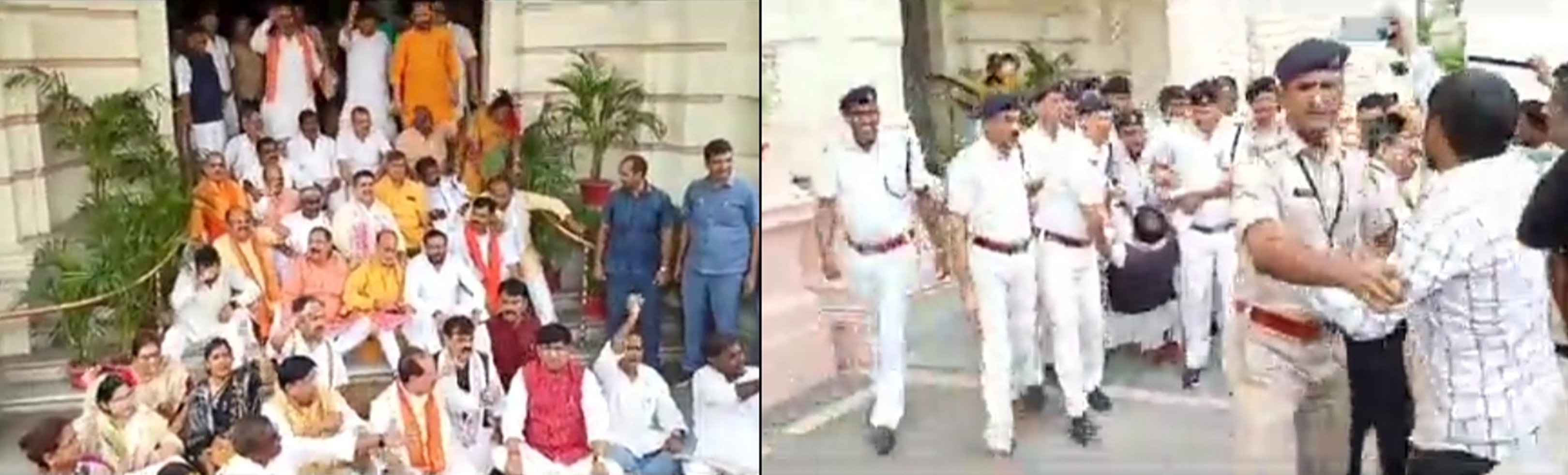 BJP MLAs marshaled out of Bihar Assembly 1 cats OtJnh6G