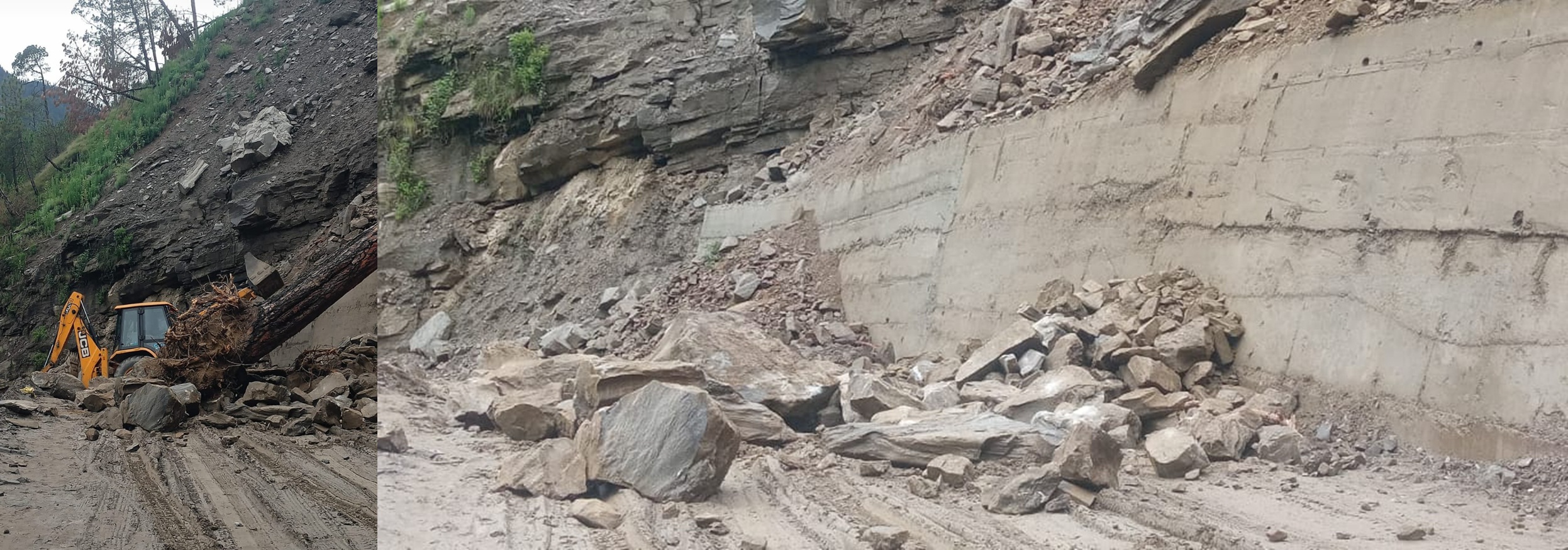 Landslides shut Chandigarh-Manali highway Landslides shut Chandigarh-Manali highway