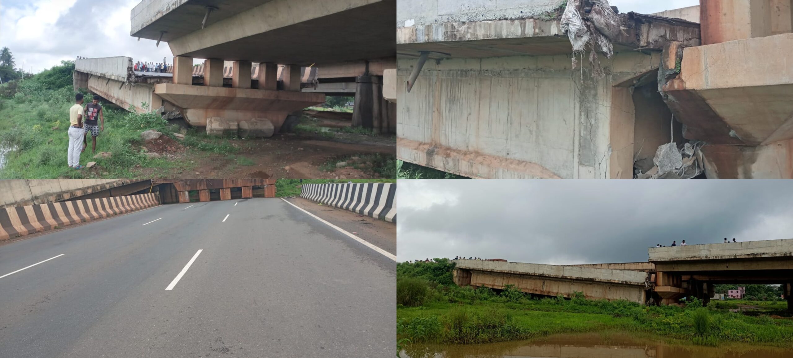 Portion of bridge on highway in Odisha collapses Portion of bridge on highway in Odisha collapses