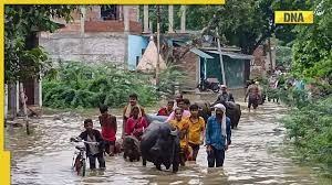 Several villages in Moradabad distt. of U.P. flooded with rain water Several villages in Moradabad distt. of U.P. flooded with rain water
