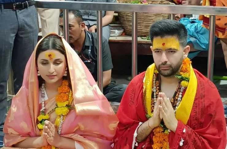 Ujjain: Amidst the news of marriage, Raghav Chadha and Parineeti Chopra visited Baba Mahakal