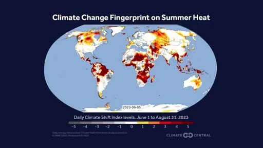 Climate Change Drove Higher Temperatures for Almost Every Person on Earth from June to August 2023, According to Climate Central