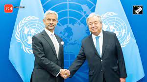 External Affairs Minister S. Jaishankar held meetings with senior UN officials in New York,