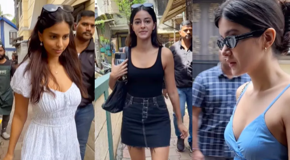 The success of “Dream Girl 2,” Ananya Pandey was spotted on a lunch date with Suhana Khan and Shanaya Kapoor.