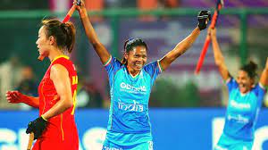 On the basis of goals from Deepika and Salima Tete, India registered its third consecutive win by defeating China 2-1 in the Women’s Asian Champions Trophy (ACT) here on Monday.