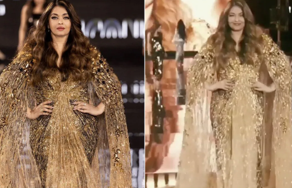 Paris Fashion Week:  Aishwarya Rai Bachchan’s golden ramp walk for L’Oreal’s “Walk Your Worth” show proved she was worth all the attention.