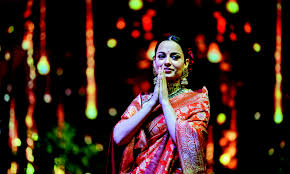 Kangana Ranaut became the first woman to burn the effigy of Ravana in Delhi’s Luv Kush Ramlila.