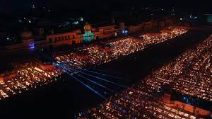 7th Deepotsav in Ayodhya: Record of lighting 22 lakh lamps, counting of lamps was done with 8 drones; Laser show-holographic Ramayan