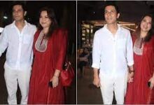 Photo of First public appearance: Randeep Hooda reached Mumbai with new bride Lynn Laishram, posed holding hands at the airport.