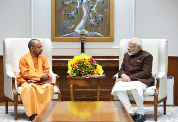 Delhi: PM Modi, CM Yogi’s 2.5-hour discussion on Ram Temple. CM Yogi briefs PM Modi, departs from PM’s residence.