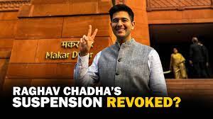 Raghav Chadha reached Parliament as soon as suspension was cancelled,