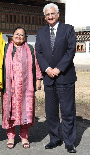 Louise Khurshid with her husband former MP senior Congress leader Salman Khurshid