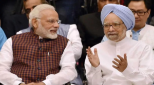 PM Modi praised Manmohan Singh during his speech at the farewell ceremony for Members of Parliament, commending his contributions openly and appreciatively.