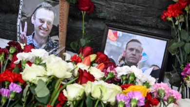 Hundreds gathered to say their last goodbyes to Alexey Navalny in Russia,