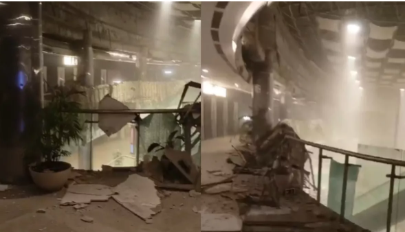 Delhi News: A major portion of the roof of Ambience Mall in Vasant Kunj collapsed, causing significant damage worth lakhs; people are being evacuated.